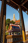 Bangkok Grand Palace, the Royal Pantheon seen in the distance from the Ubosot of the Wat Phra Keow (temple of the Emerald Buddha). 